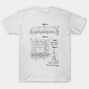 Gondola Railway Car Vintage Patent Hand Drawing T-Shirt